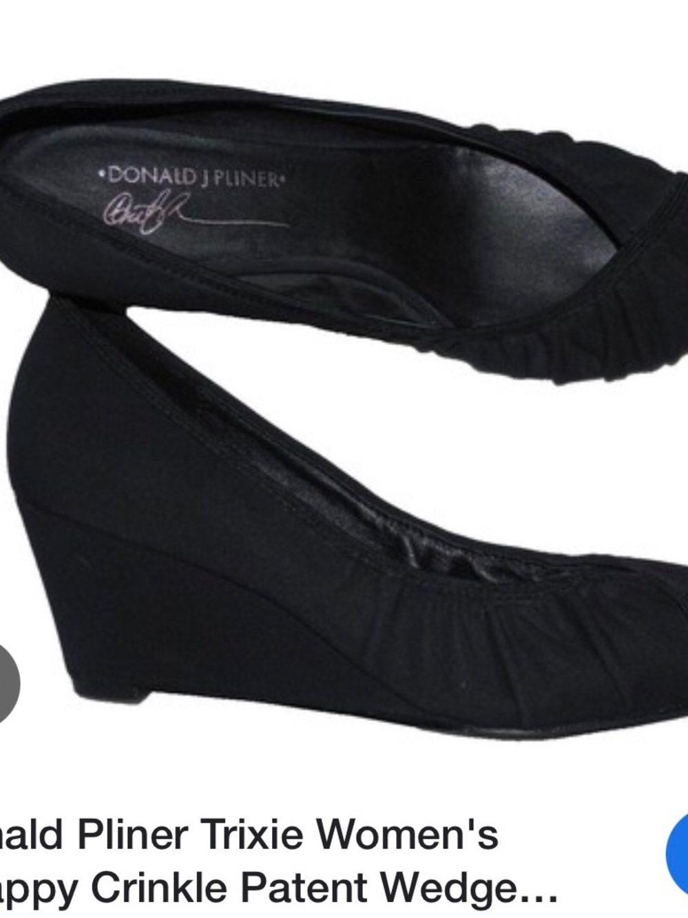 Donald J. Pliner Black Suede Wedge Pumps